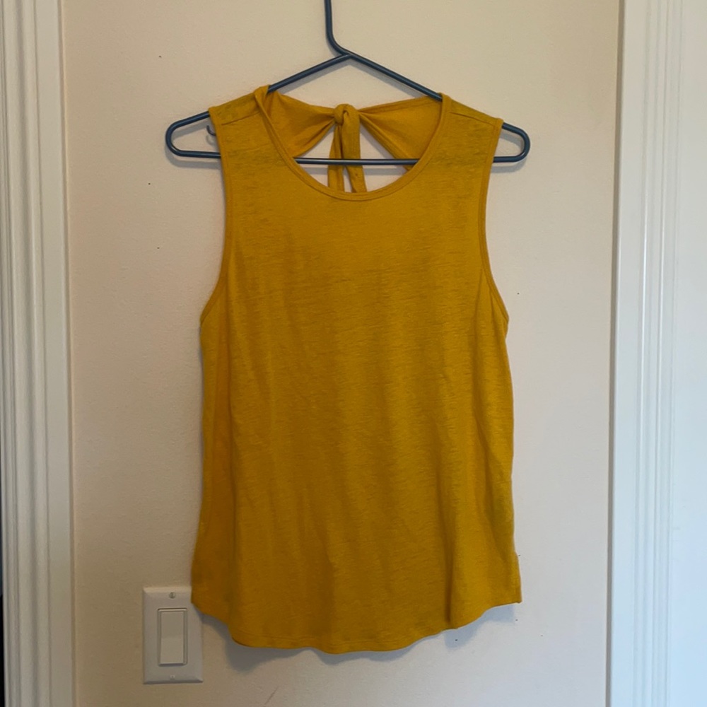 Tank top with cute cut out and tie in the back